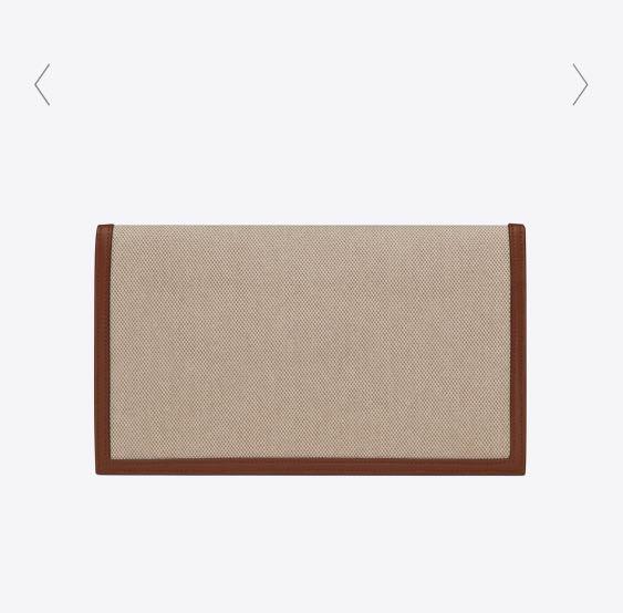 YSL UPTOWN POUCH IN CANVAS AND SMOOTH LEATHER Luxury Bags