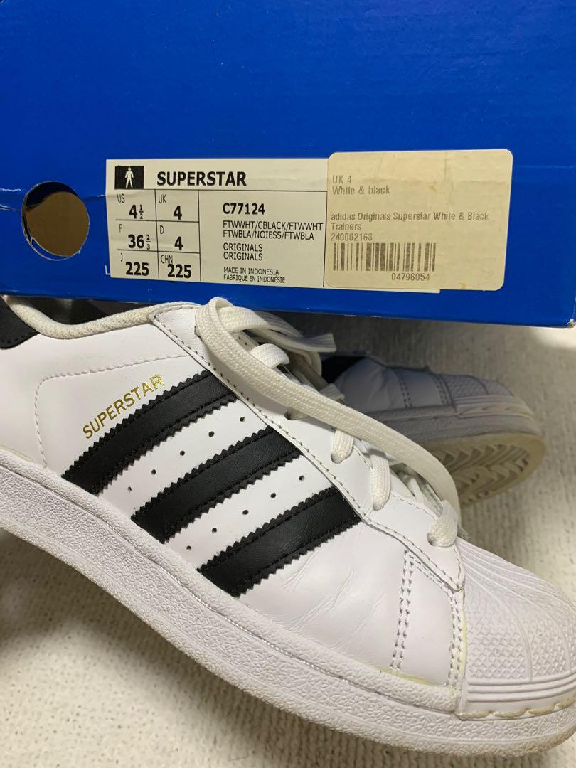 adidas superstar womens black and white