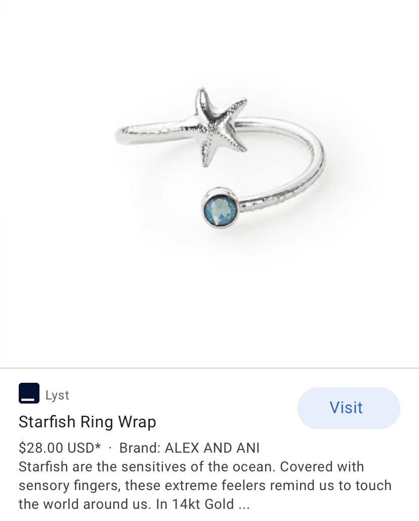 Alex and ani clearance starfish ring