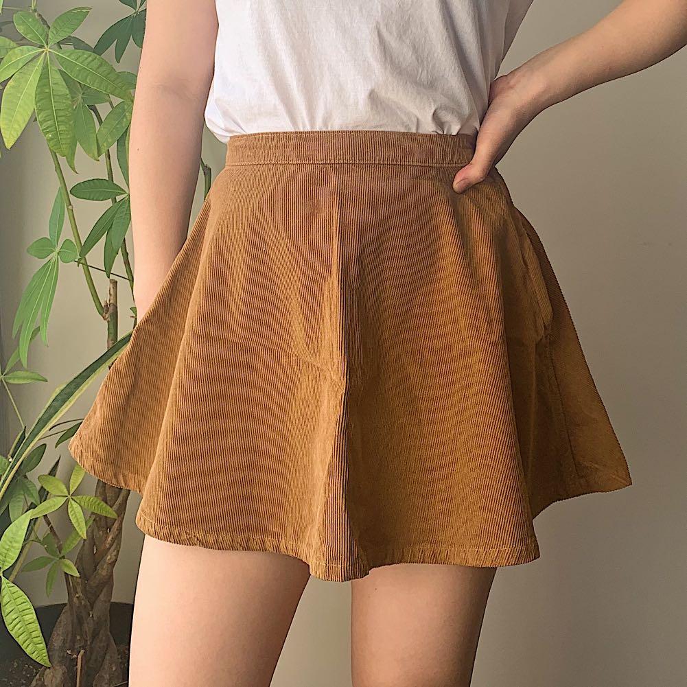 Corduroy sale skirt tan