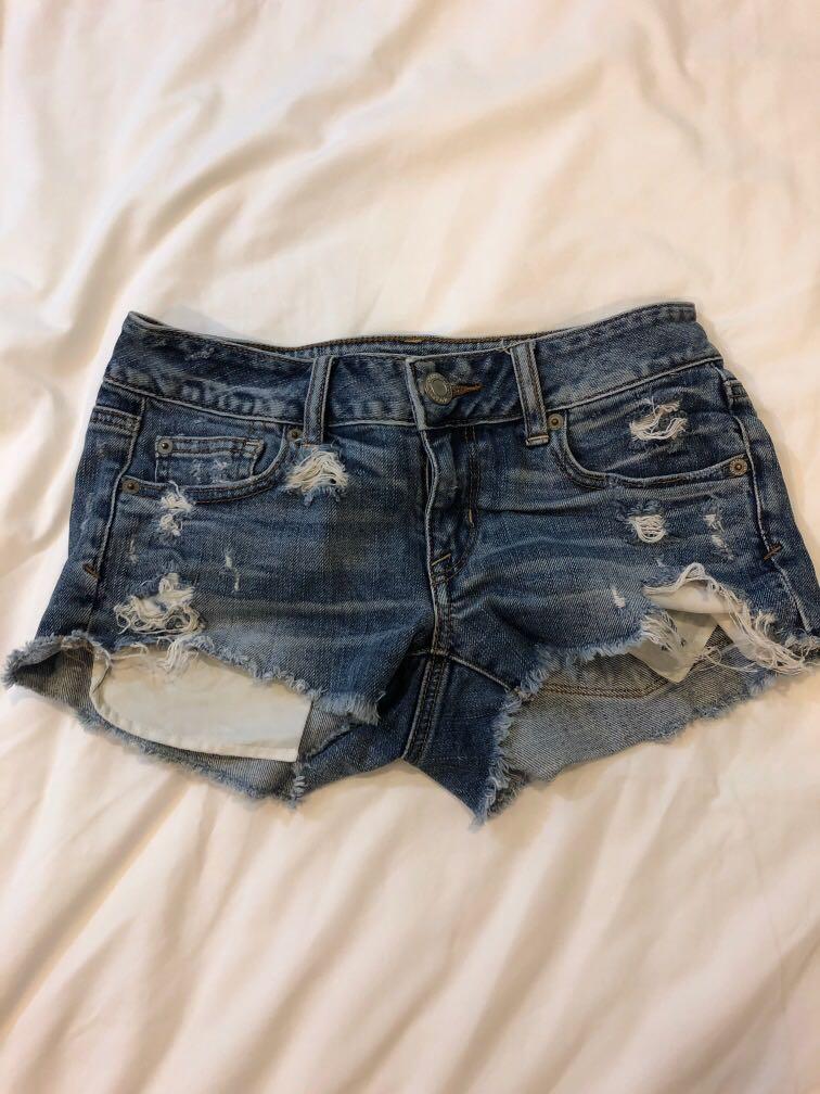 American eagle low rise jean shorts clearance