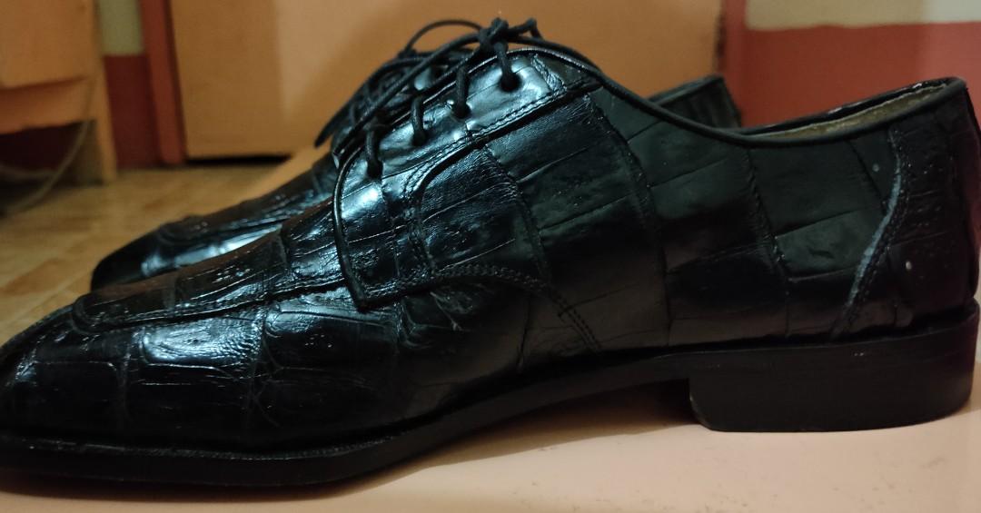 Belvedere Vero Cuoio Crocodile Shoes 