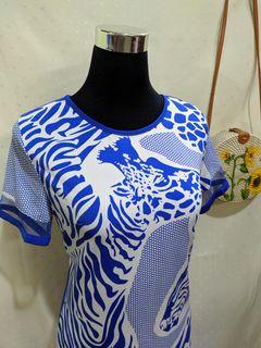 Blue Printed Dress