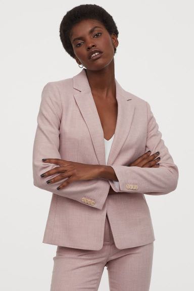 BNWT H\u0026M Dusty Pink Fitted Jacket 