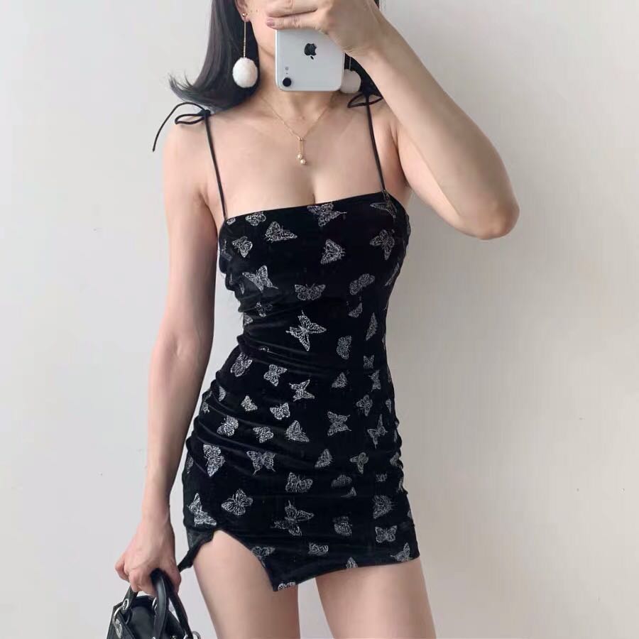 butterfly black dress