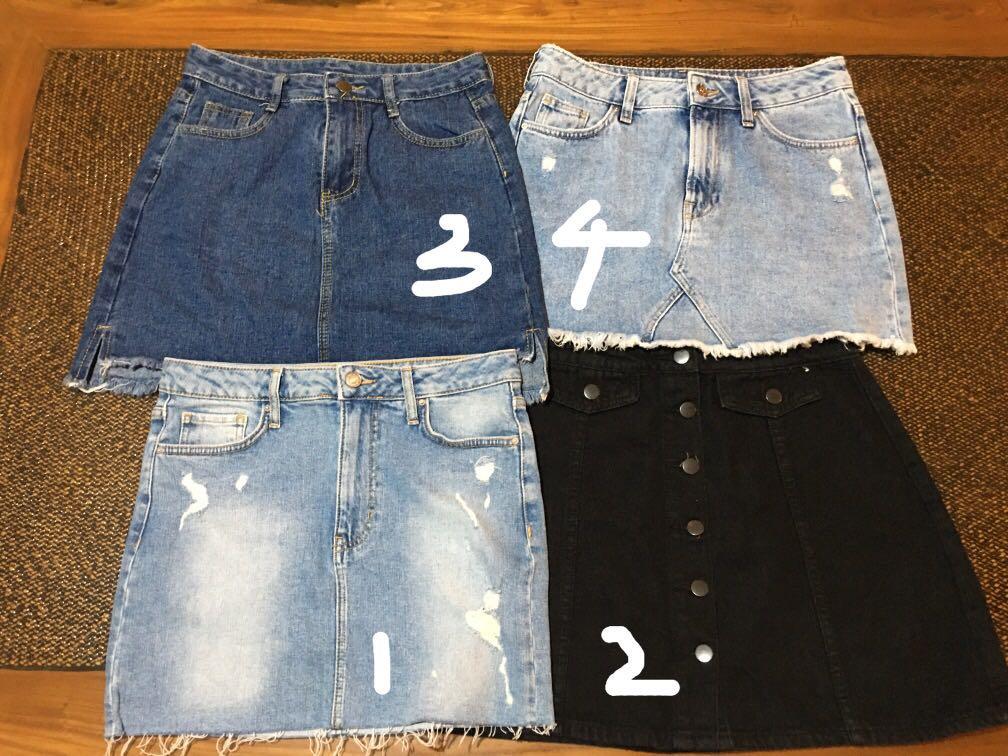 jean skirts forever 21