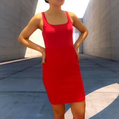 H&m red bodycon dress top
