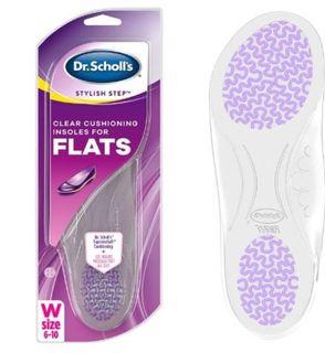 Dr. Scholl's Clear Cushioning Insoles Gel for Flats Women Size 6-10