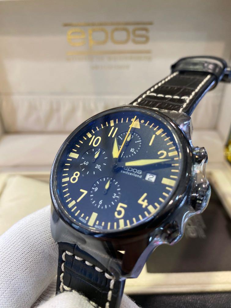 Epos pilot chronograph man watch EP3398 DKLULZ