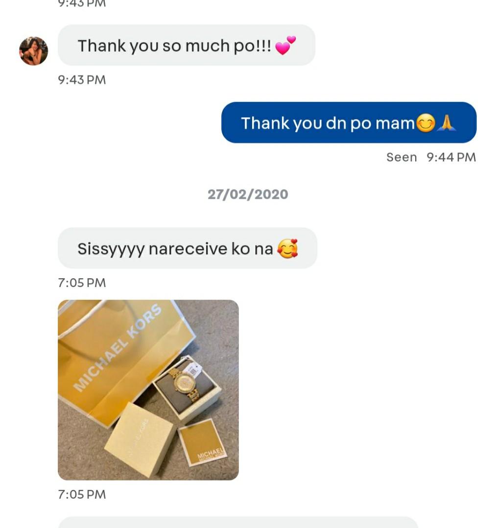 FEEDBACKS FROM SATISFIED BUYERS♥️💋🙏 (Category: Luxury Watches) located in Manila. Submitted by Supermomshie (Listing ID 1009142223, Image 1). Description: Thank you‼💋💕♥️🙏.