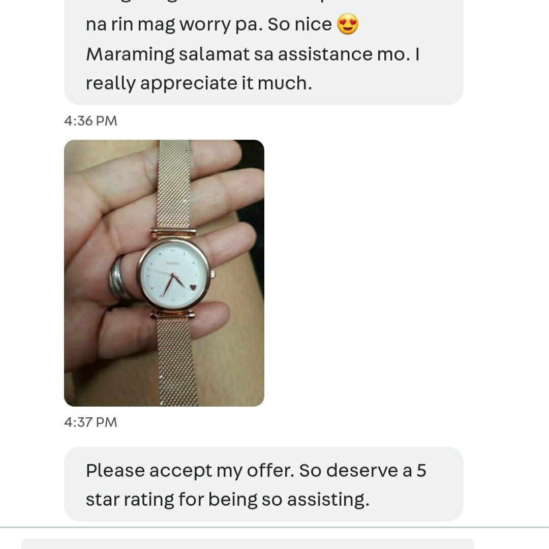 FEEDBACKS FROM SATISFIED BUYERS♥️💋🙏 (Category: Luxury Watches) located in Manila. Submitted by Supermomshie (Listing ID 1009142223, Image 2). Description: Thank you‼💋💕♥️🙏.