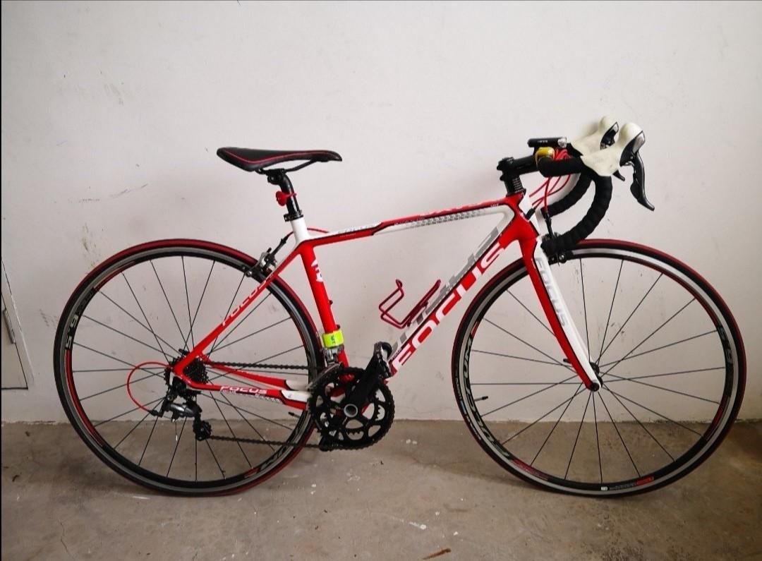 Red and white road bike store