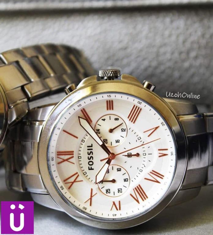 Grant chronograph stainless steel watch box set cheap