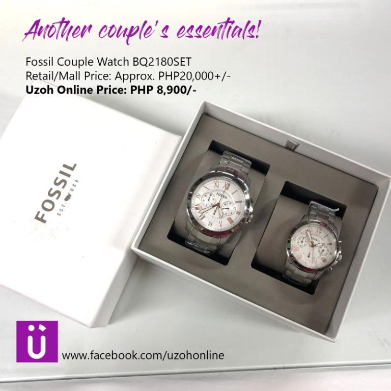 Grant chronograph stainless steel watch box set cheap