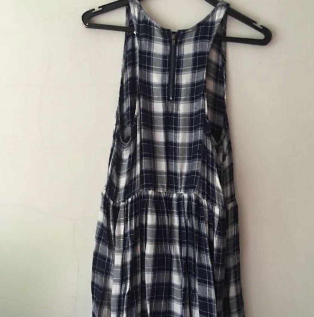 forever 21 blue plaid dress Forever 21 Women's Plaid Tube Top Dress