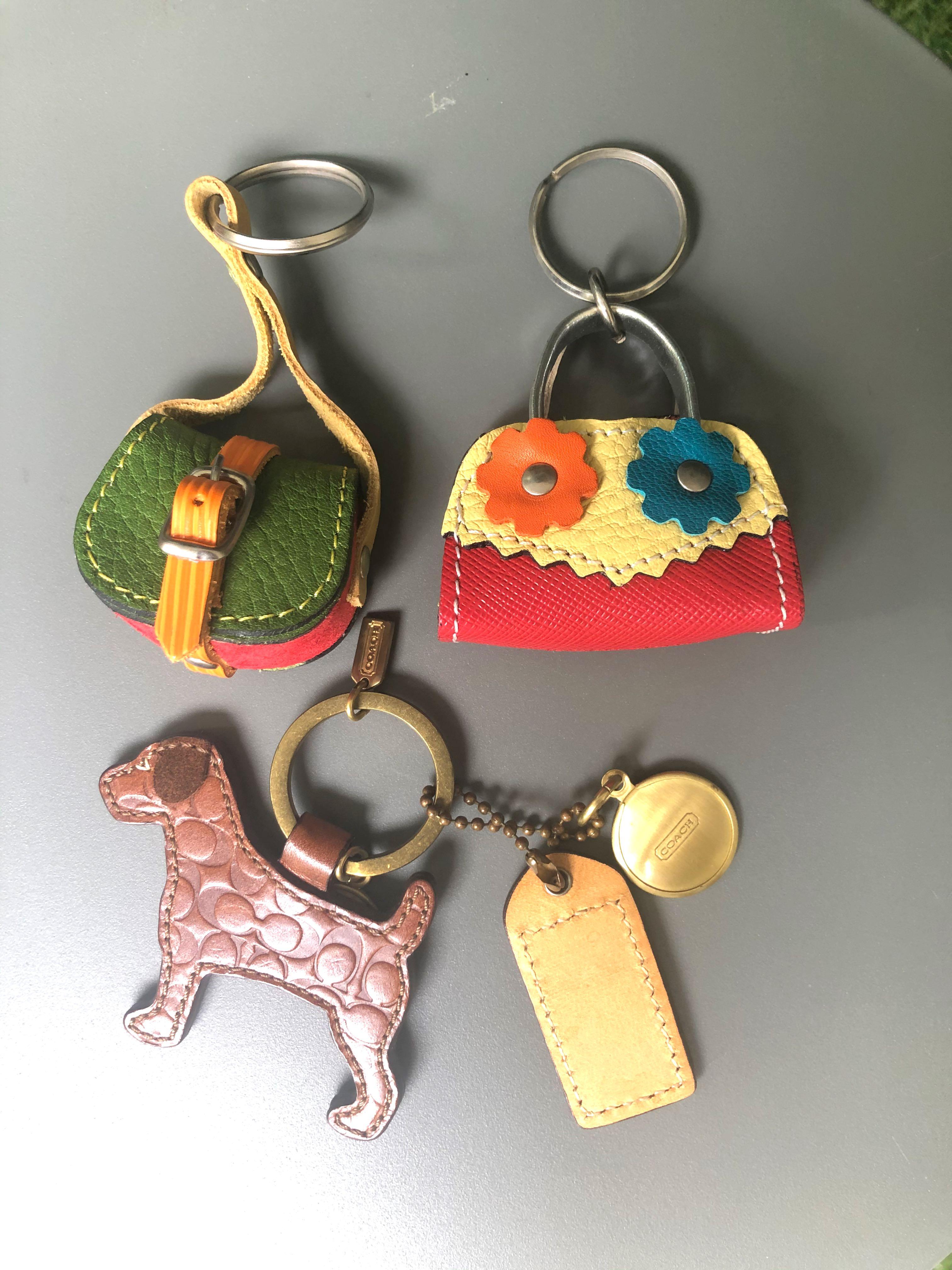 Coach leather sales bag charm