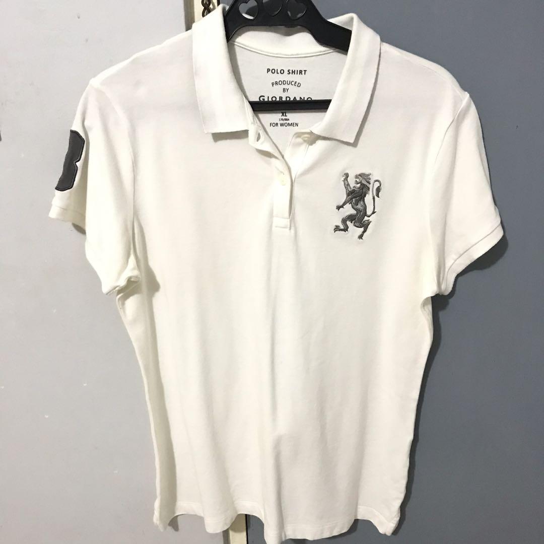 Giordano polo deals shirt white