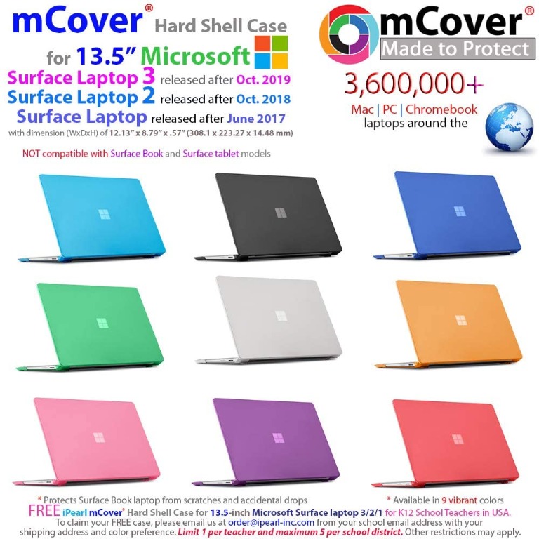 Hard Shell Case Protector Cover 13.5 inch Microsoft Surface Laptop