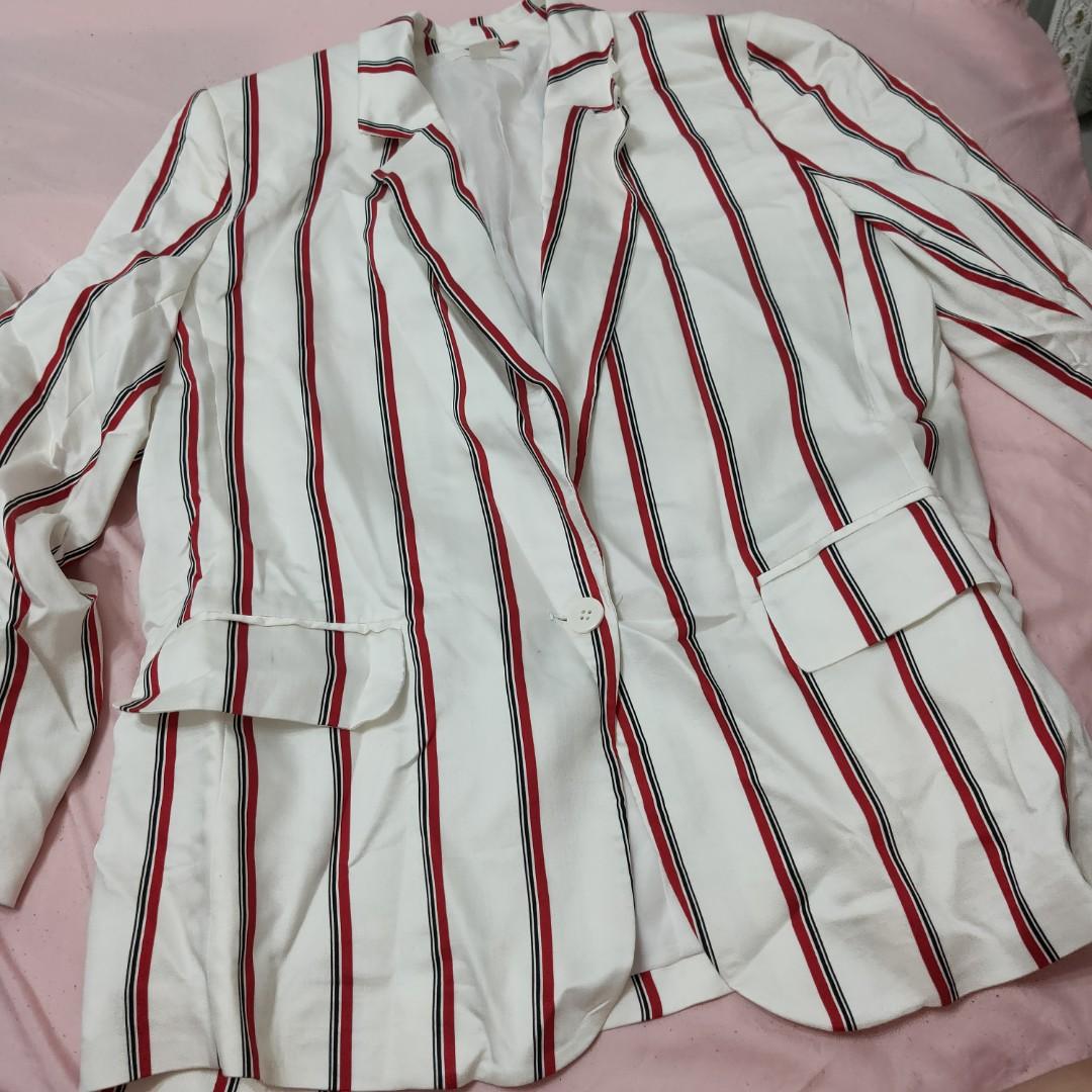 Red and 2024 white blazer