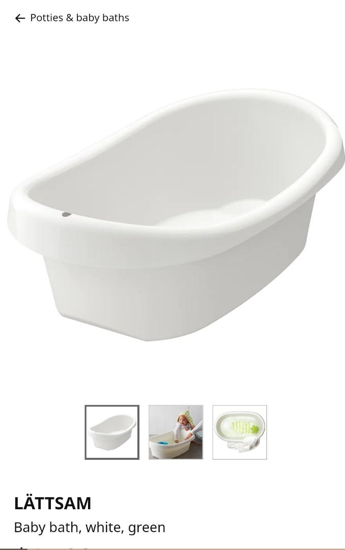 LÄTTSAM baby bath, white/green - IKEA