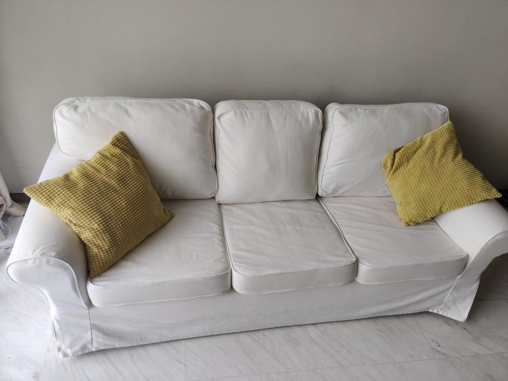 IKEA EKTORP Sofa Three seater, Vittaryd white, 3 seat, Furniture & Home