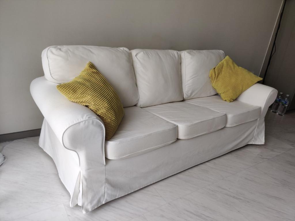 IKEA EKTORP Sofa Three seater, Vittaryd white, 3 seat, Furniture & Home