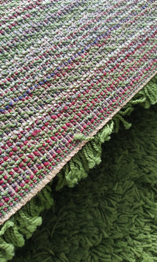 Ikea Hampen Rug (Green), Furniture & Home Living, Home Decor, Carpets