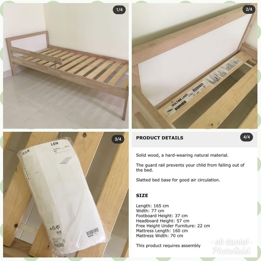 Ikea Sniglar single bed, Furniture & Home Living, Furniture, Bed Frames