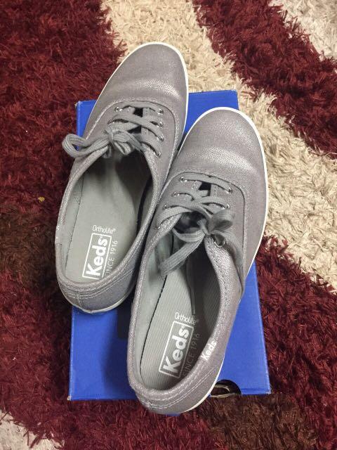 Keds Original Ch Metallic Silver Women S Fashion Shoes On Carousell