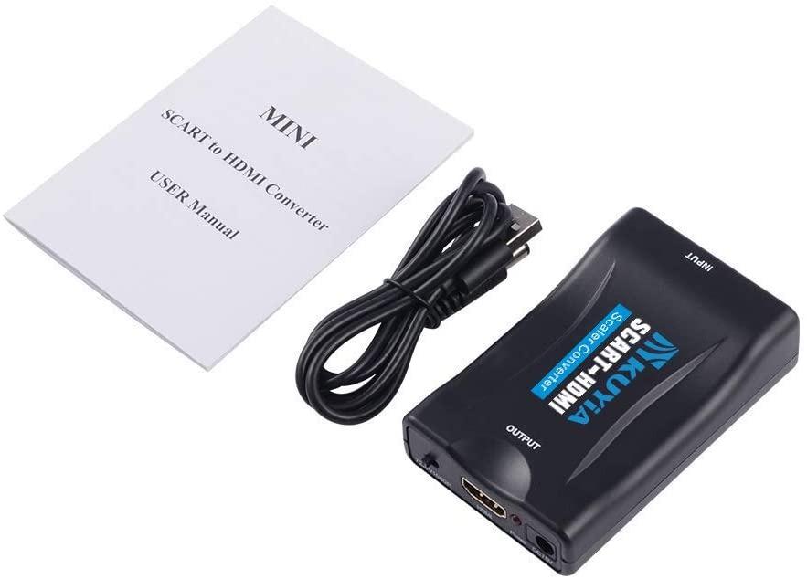 Scart To HDMI converter Audio Video analog Scart input to HDMI 1080p output  analog to digital adapter scaler box For HDTV DVD STB