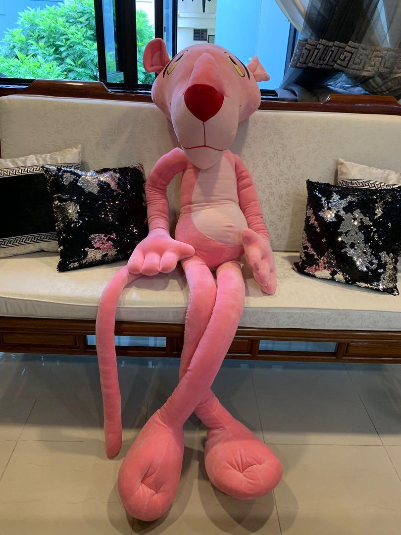 Large Pink Panther Plushie Miniso Toys Games Stuffed Toys On Carousell