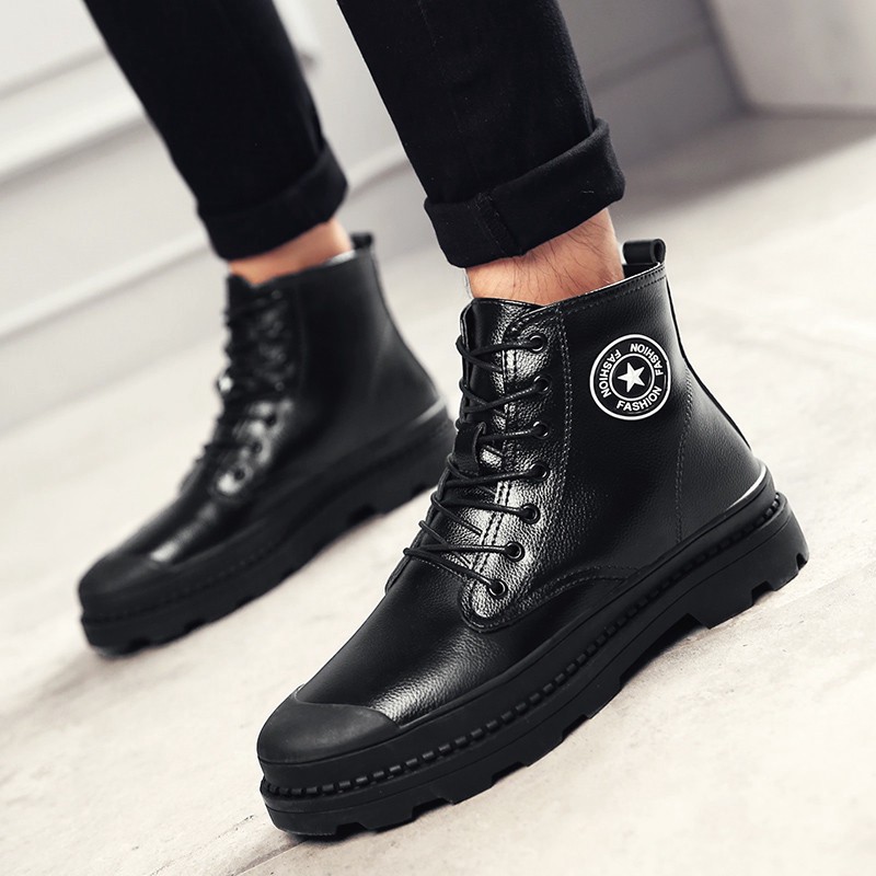 black fashion boots