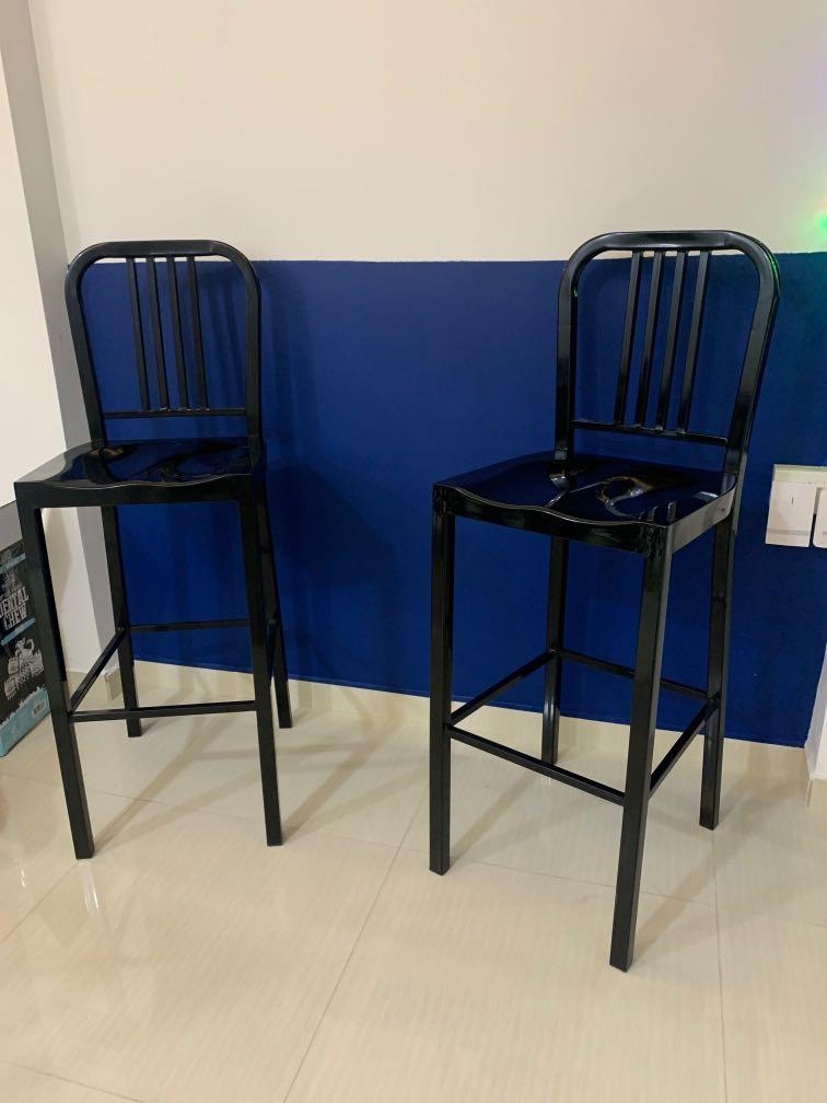 Metal tall chair, Furniture & Home Living, Furniture, Chairs on Carousell
