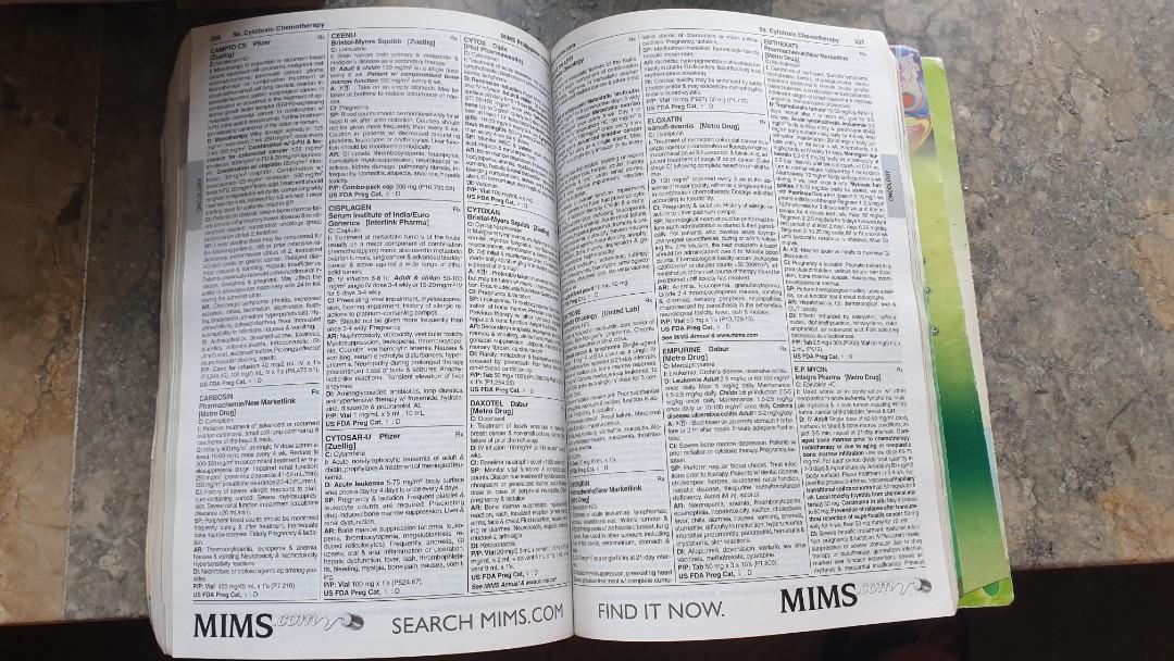 MIMS Philippines PIMS 119th Edition 2009 (Category: Textbooks) located in Quezon City. Submitted by aizatan0420 (Listing ID 1009100142, Image 2). Description: Philippine Index of Medical Specialties. Magazine paper. One page torn, taped. #dealsafely #inQC #carouswitch.