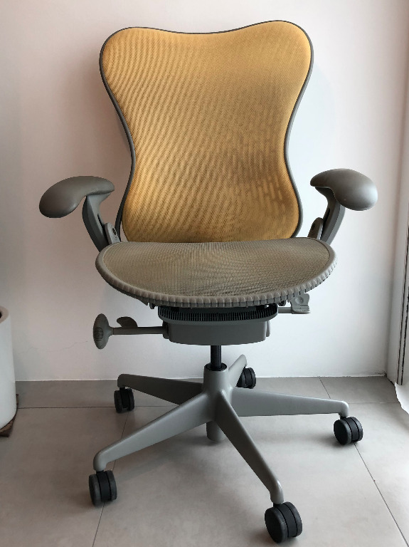 Mirra Herman Miller Chair Seat Cover Yellow Furniture Home