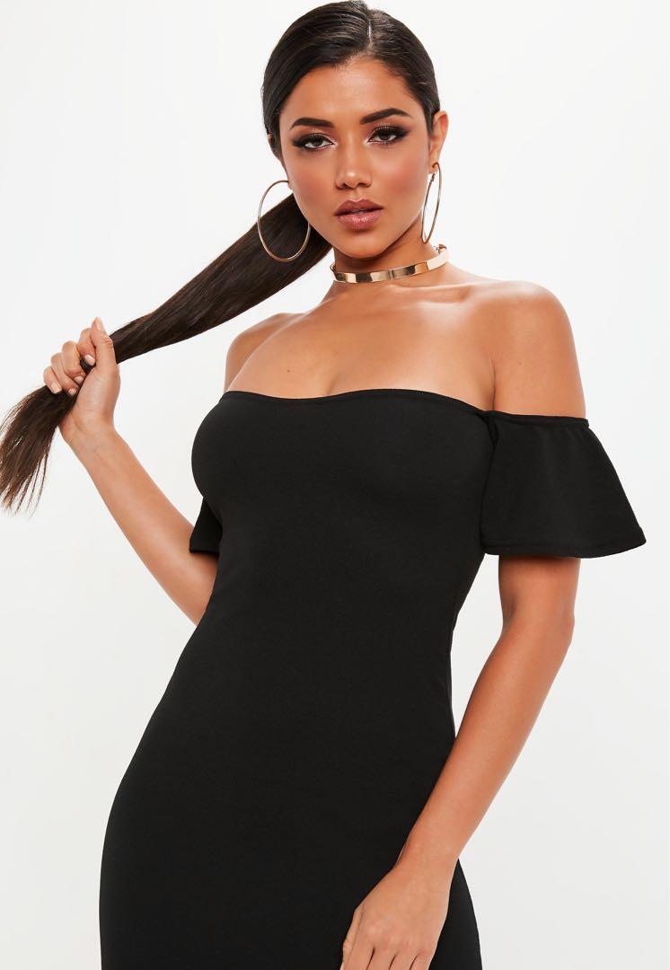 Missguided black bandage dress clearance