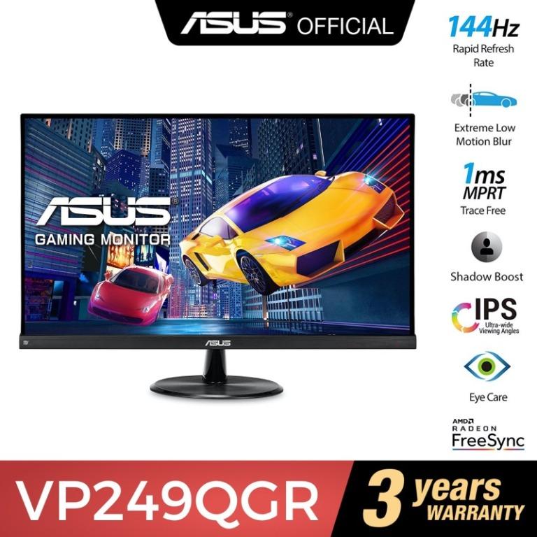 Monitor Asus 24 Vp249qgr Ips Fhd 1ms Vga Hdmi Dp Spk A Vesa Fs 144hz Electronics Others On Carousell