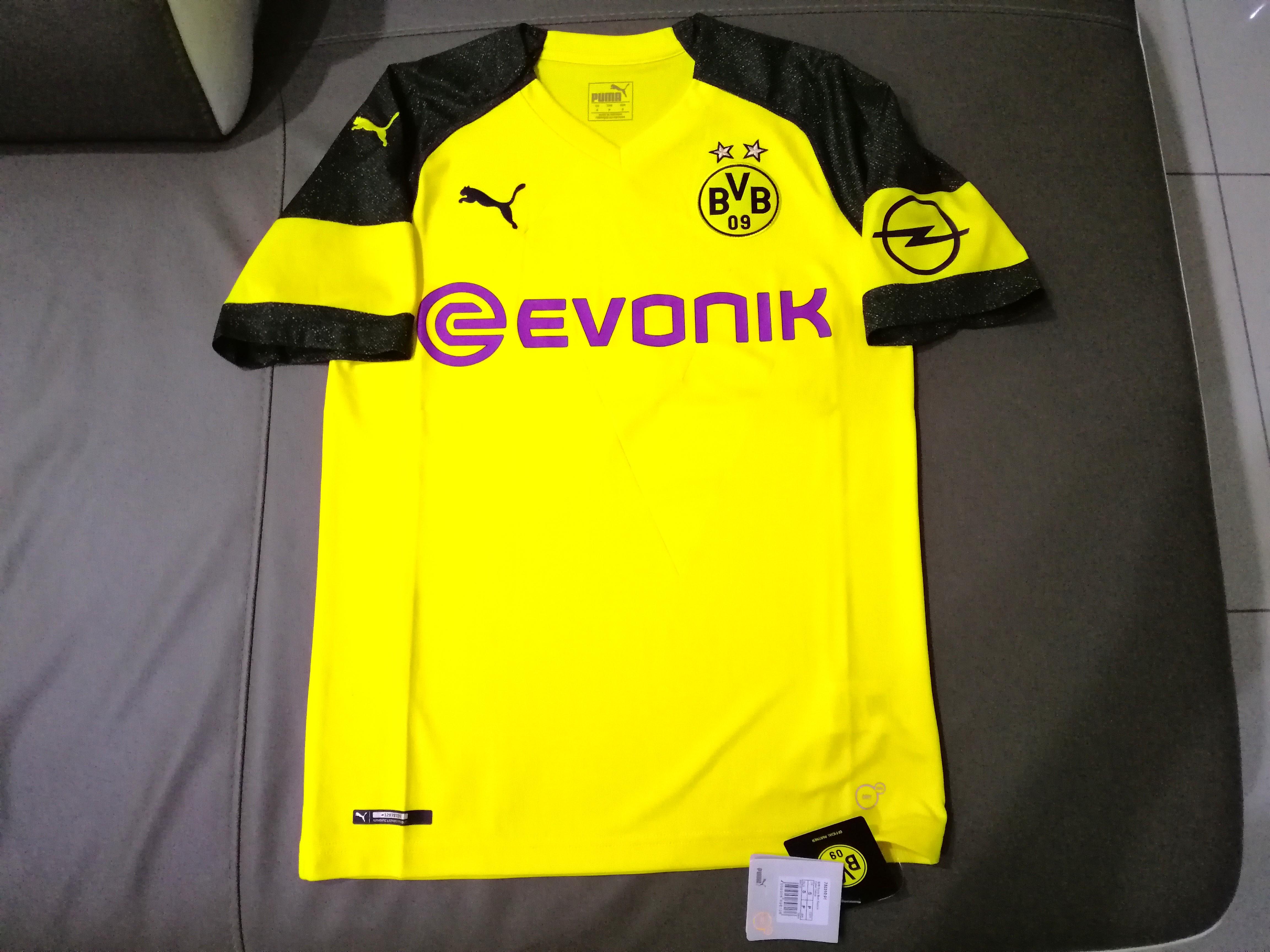 New Original Puma Borussia Dortmund Bvb Home Jersey 18 19 Sports Athletic Sports Clothing On Carousell