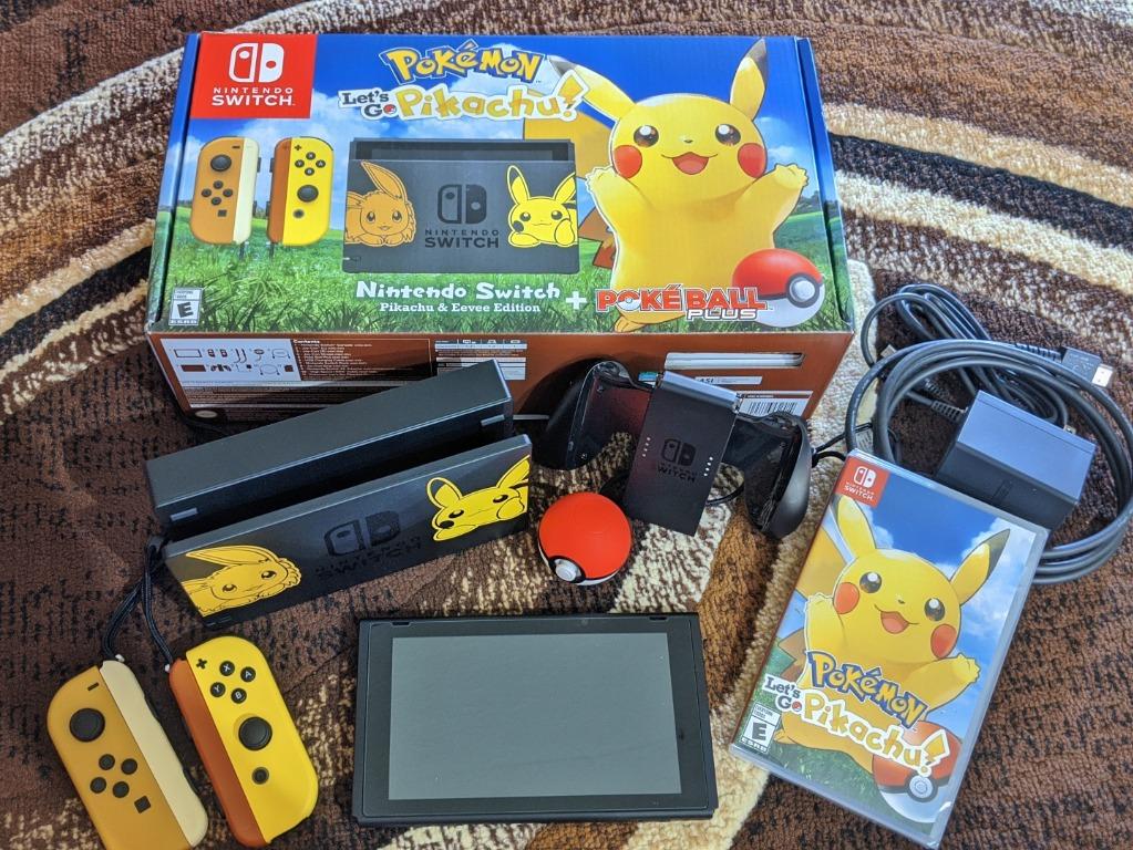 nintendo switch let's go pikachu limited edition console