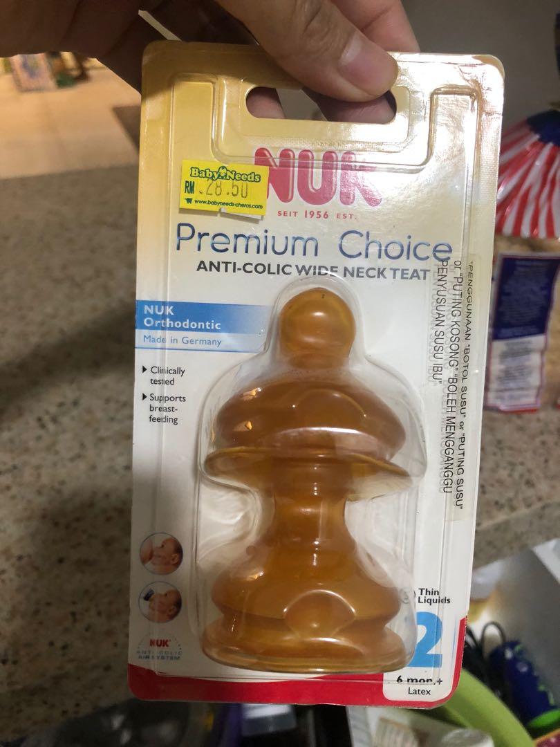 nuk wide neck latex teat