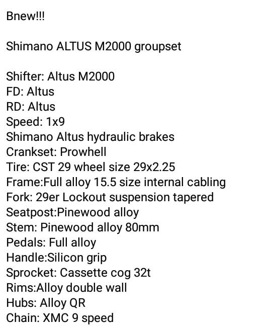 Pinewood trident pro 29er discount price