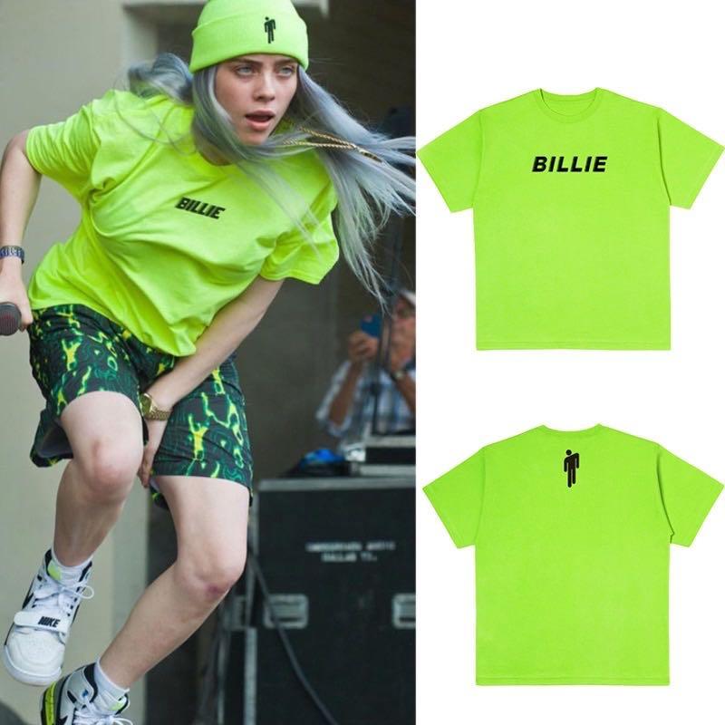 billie eilish green shirt and shorts