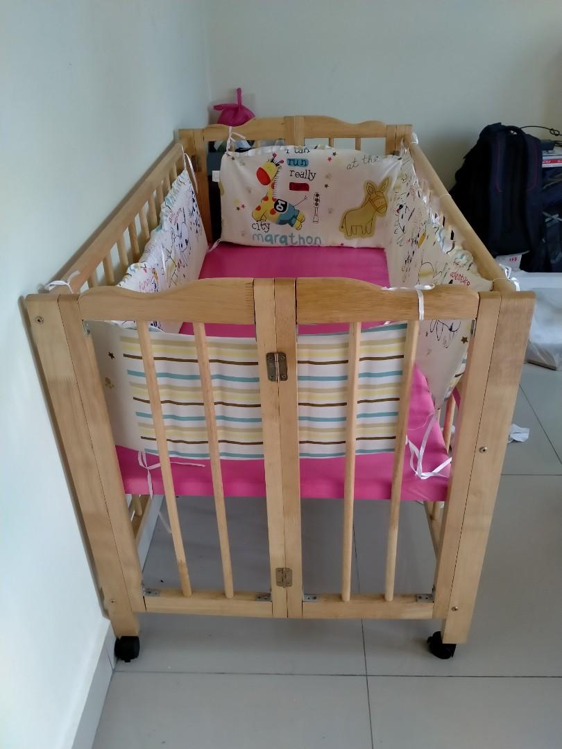 RENT BABY COT INCLUDING SIDE PADS, Babies & Kids, Baby Nursery & Kids