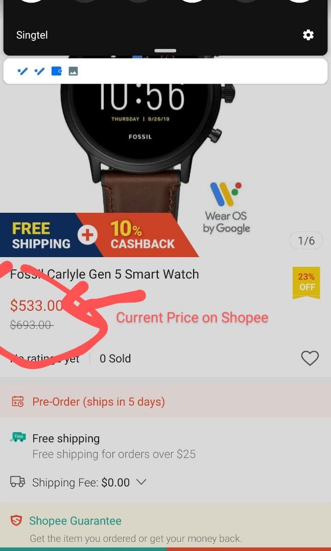 Fossil Gen 5 Carlyle Smartwatch 