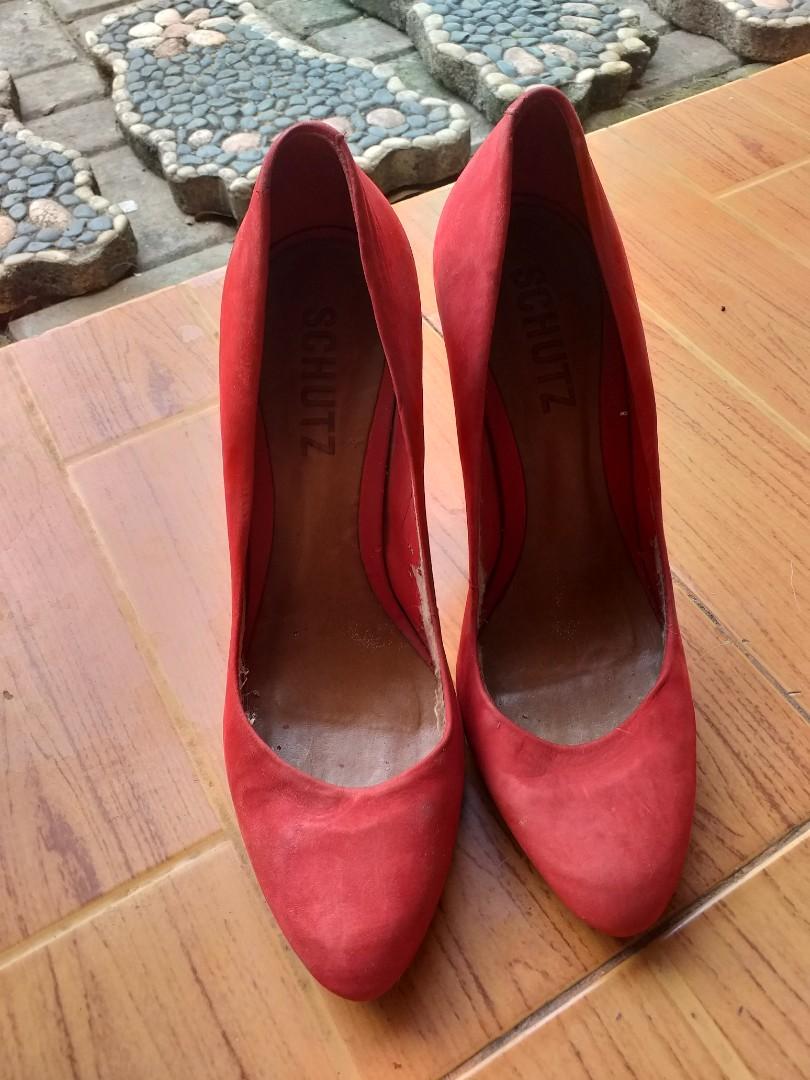 Sepatu Highheels Merah Cabe Fesyen Wanita Sepatu Di Carousell