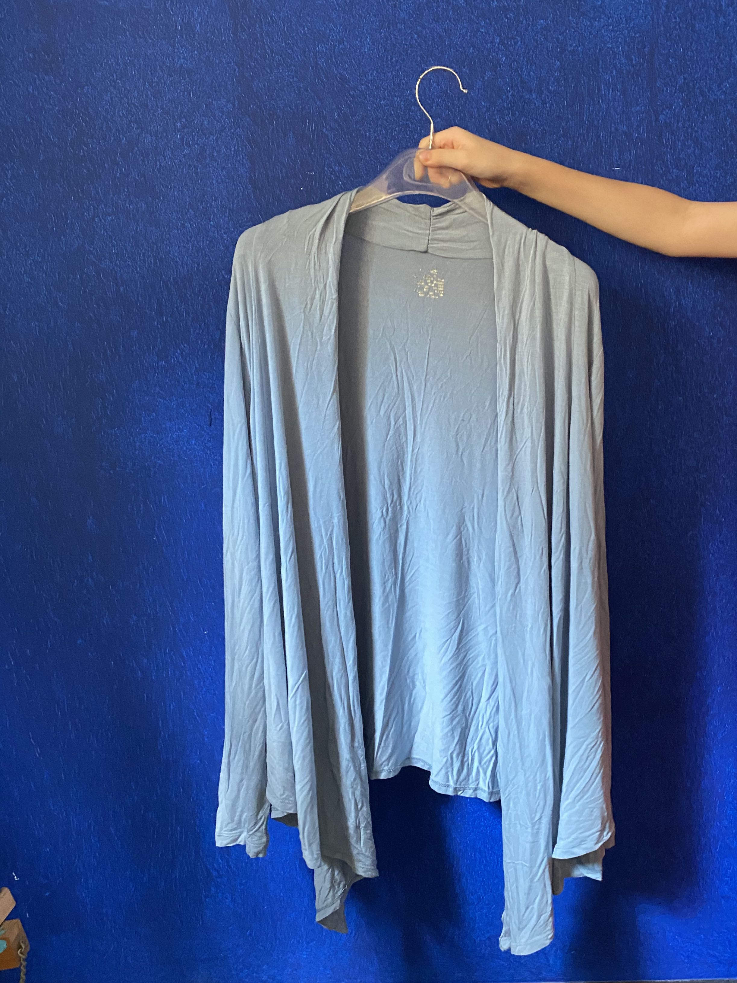 Sky blue Cardigan, Women's Fashion, Coats, Jackets and Outerwear on Carousell