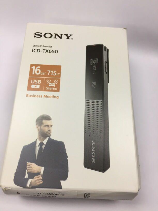 Sony 錄音筆錄音筆ICD-TX650, 音響器材, 錄音機- Carousell