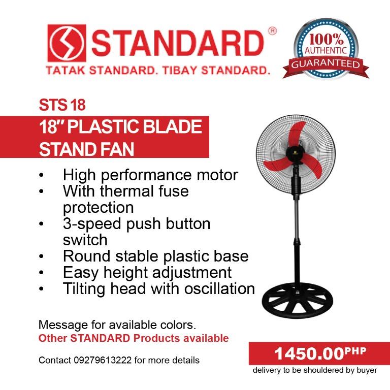 Standard 18 Plastic Blade Electric Fan Sts 18 Home Furniture Home Appliances Electric Fans On Carousell