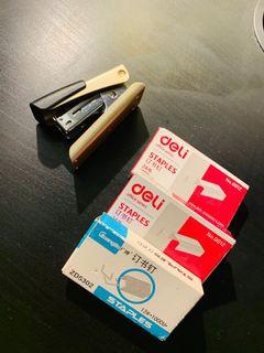 Stapler and staples
