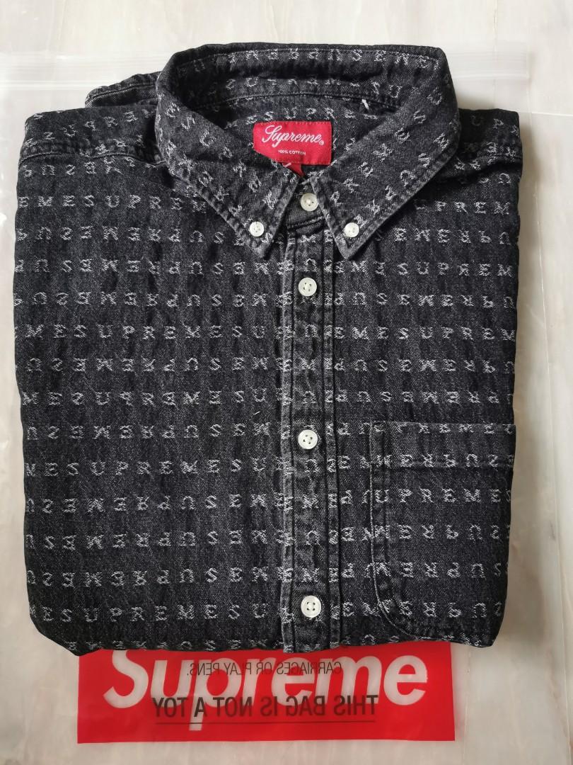 Supreme jacquard hotsell denim shirt